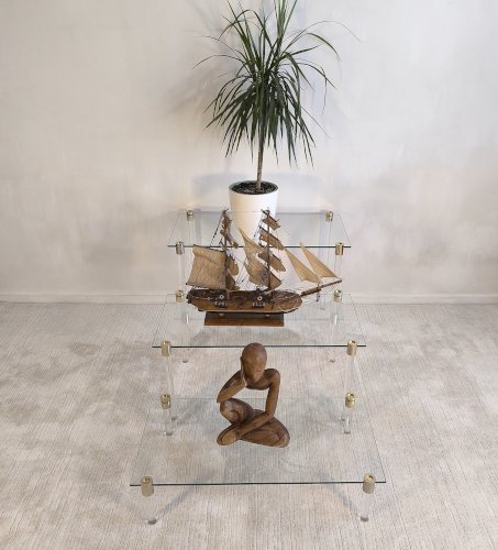 Magnifiques tables basses d’appoint - étagère Charles Hollis Jones en excellent état