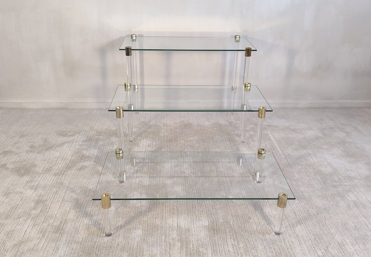 Magnifiques tables basses d’appoint - étagère Charles Hollis Jones en excellent état