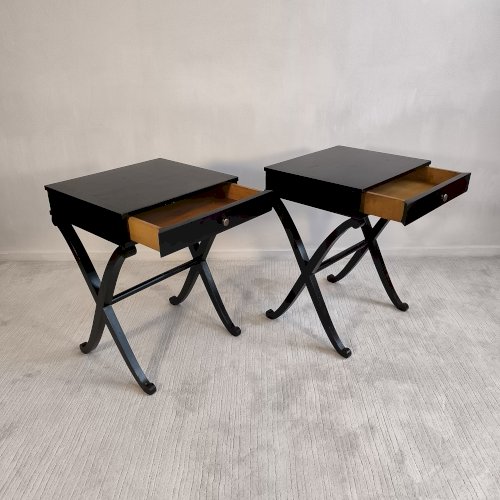 ✨✨✨ Magnifiques tables de chevets Art Déco en acajou par Barbara Barry pour Baker Furniture ✨✨✨