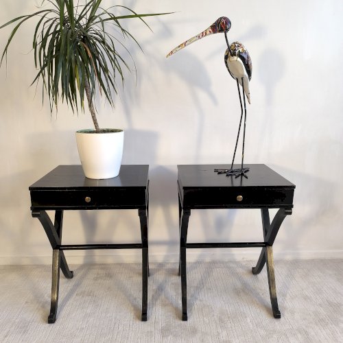 ✨✨✨ Magnifiques tables de chevets Art Déco en acajou par Barbara Barry pour Baker Furniture ✨✨✨