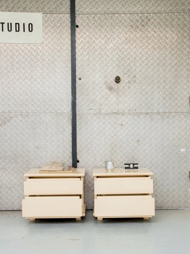 Maïa, la paire de chevets en bois N°154