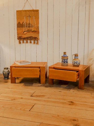 Maïa, la paire de chevets en bois N°273