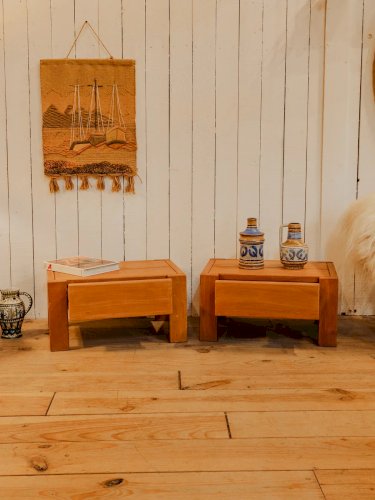 Maïa, la paire de chevets en bois N°273