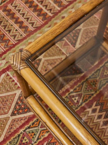 Maïa, la paire de table de chevet en osier N°305