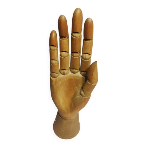 Main articulée en bois