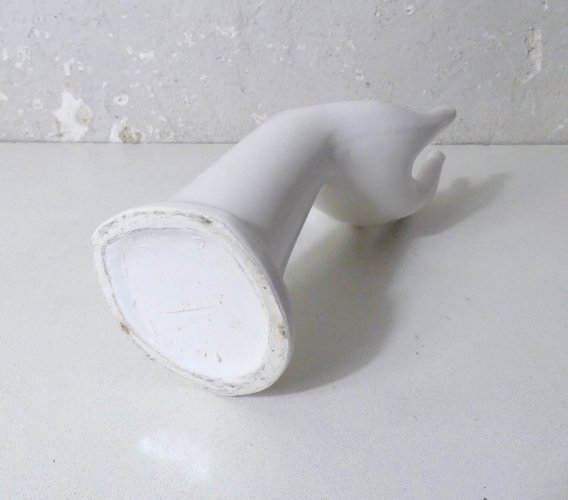 main blanche en céramique vintage baguier soliflore support à bijoux