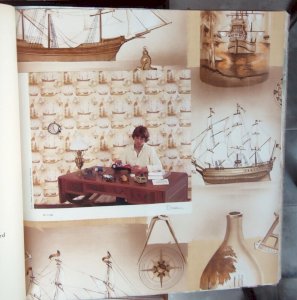 Presentation case catalog Book Wallpaper Children's Room vintage Decor