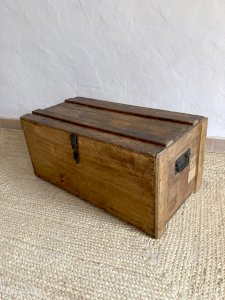 Malle de voyage en bois, années 1930
