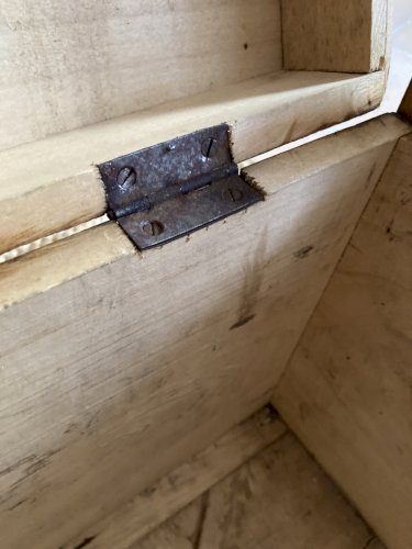 Malle de voyage en bois, années 1930