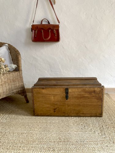 Malle de voyage en bois, années 1930