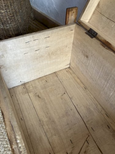 Malle de voyage en bois, années 1930