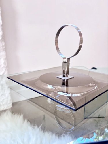 Marcel, le plateau à fromage en verre fumé N°92