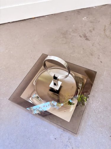 Marcel, le plateau à fromage en verre fumé N°92