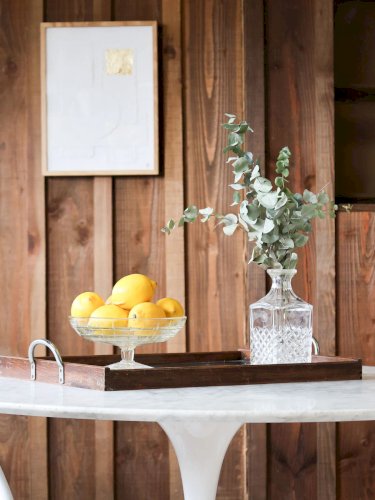 Marcel, le plateau Art Déco en bois foncé N°137