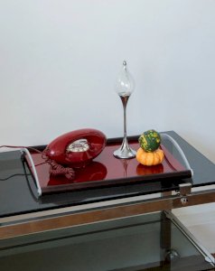 Marcel, the red glass tray N°119