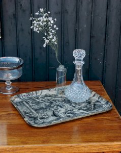 Marcel, the toile de Jouy tray N°79