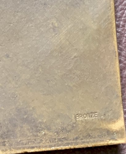 Maria Caullet Nantard bas relief bronze doré Christ roi art déco
