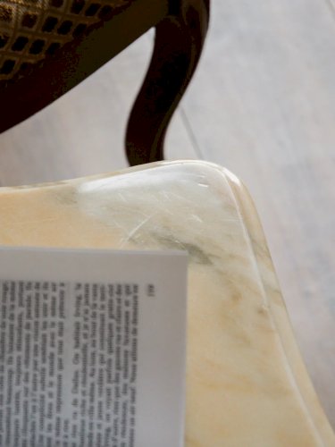 Marie-Pierre, la table basse en laiton et marbre N°66