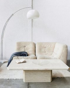 Marie-Pierre, the travertine coffee table N°43