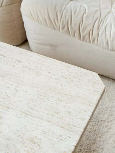 Marie-Pierre, la table basse en travertin N°43