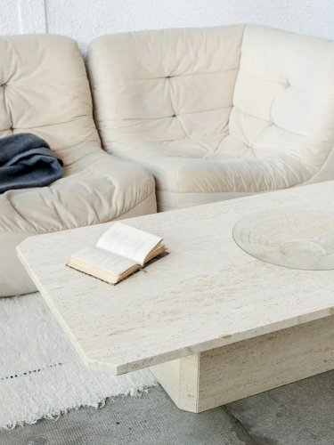 Marie-Pierre, la table basse en travertin N°43