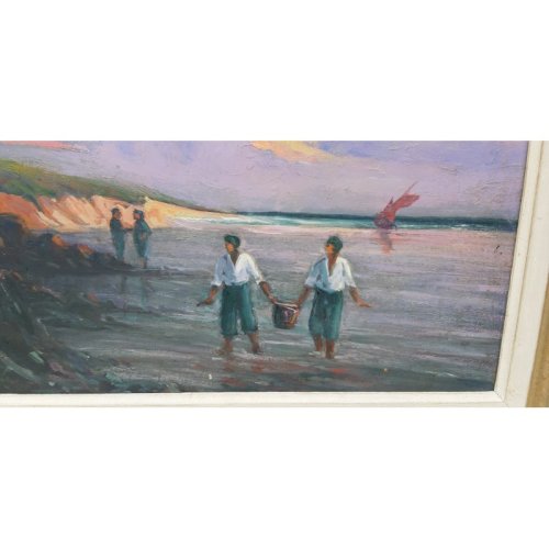 Marine sur Panneau signé Jaudeau