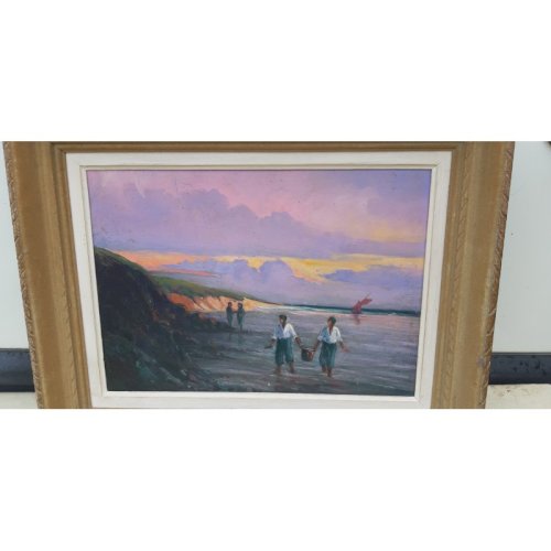 Marine sur Panneau signé Jaudeau