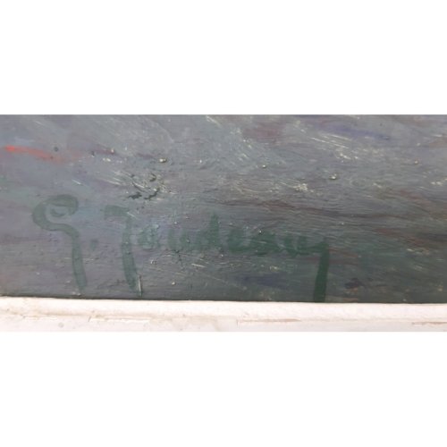 Marine sur Panneau signé Jaudeau