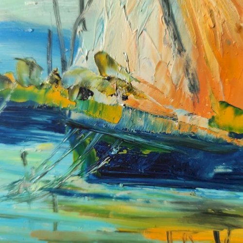 Marine Vintage tableau, Saint-Tropez, Voiliers