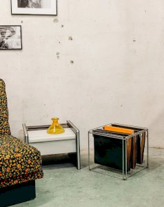 Marius, the brown leather magazine holder No. 177