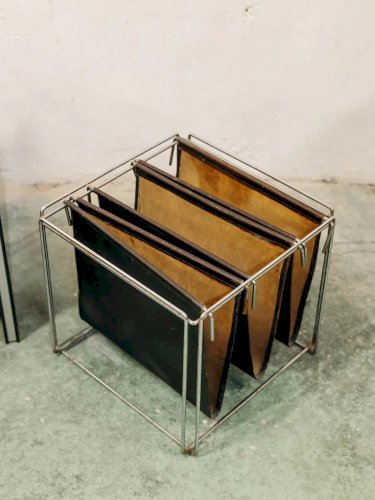 Marius, le porte-revues en cuir marron N°177