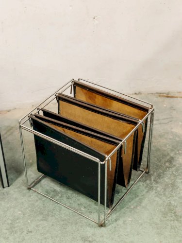 Marius, le porte-revues en cuir marron N°177