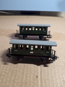 MARKLIN HO lot de 2  VOITUREs VOYAGEUR 2e CLASS  EN METAL