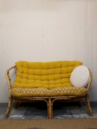 Martine, la banquette en rotin N°33