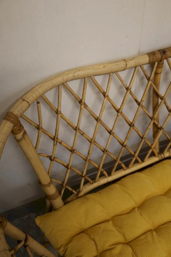 Martine, la banquette en rotin N°33