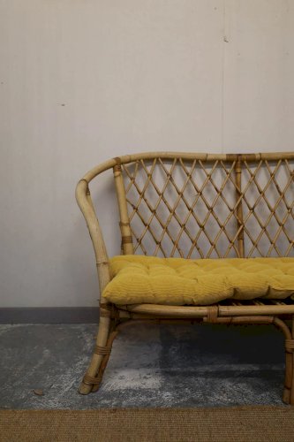 Martine, la banquette en rotin N°33