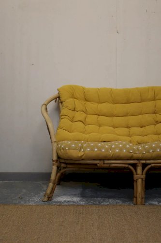 Martine, la banquette en rotin N°33