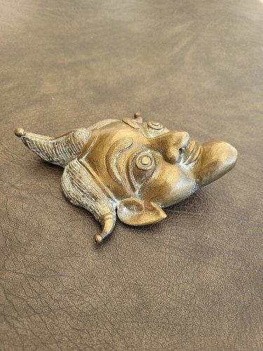 MASQUE EN BRONZE AFRICAIN REF BOUCH N°7