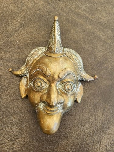 MASQUE EN BRONZE AFRICAIN REF BOUCH N°7