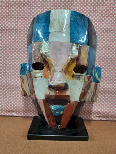 MASQUE MAYA AZTEQUE EN PIERRE