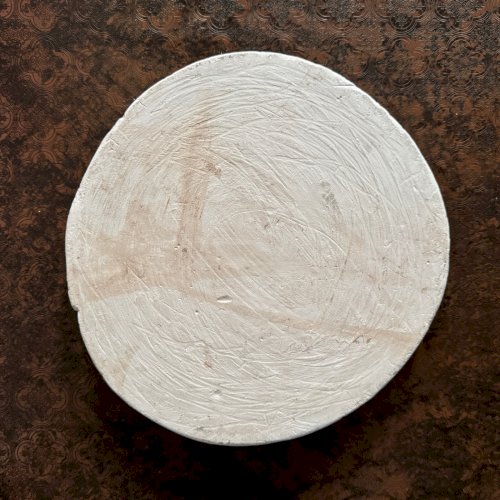 Matrice en plâtre pour médaille par Anie Mouroux visage de Vierge XXe M3578