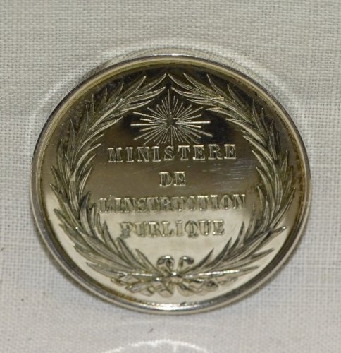 -MEDAILLE ARGENT BUREAU D'ADMINISTRATION DES LYCEES MINISTERE INSTRUCTION PUB. D