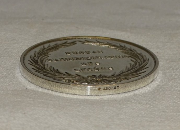 -MEDAILLE ARGENT BUREAU D'ADMINISTRATION DES LYCEES MINISTERE INSTRUCTION PUB. D