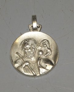 - SILVER MEDAL SAINT CHRISTOFLE Crab Stamp JEWEL COLLECTION PENDANT D