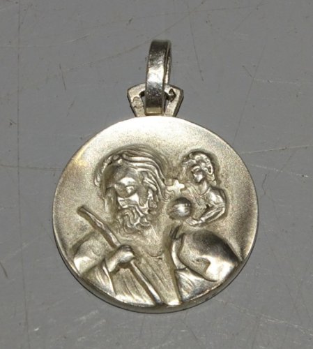 -MEDAILLE ARGENT SAINT CHRISTOFLE Poinçon CRABE COLLECTION BIJOU PENDENTIF   D