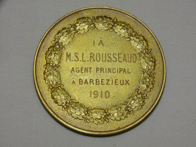 -MEDAILLE ARGENT UNION COMPAGNIE D'ASSURANCE CONTRE INCENDIE Ag. prin.l 1910   D