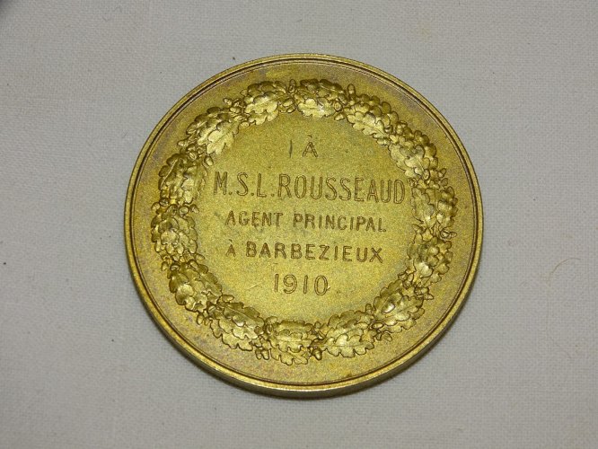 -MEDAILLE ARGENT UNION COMPAGNIE D'ASSURANCE CONTRE INCENDIE Ag. prin.l 1910   D
