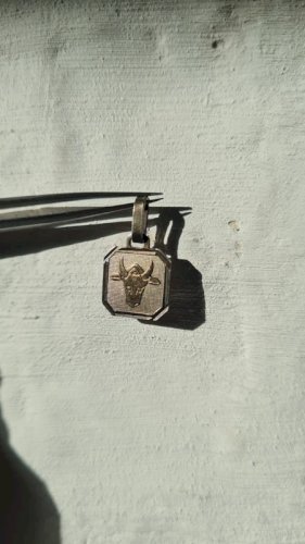 Médaille astrologique en argent taureau