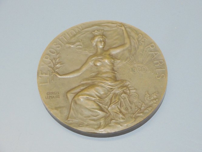 -MEDAILLE BRONZE EXPOSITION PARIS 1900 Graveur Georges LEMAIRE attribuée     D