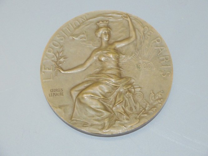 -MEDAILLE BRONZE EXPOSITION PARIS 1900 Graveur Georges LEMAIRE attribuée     D